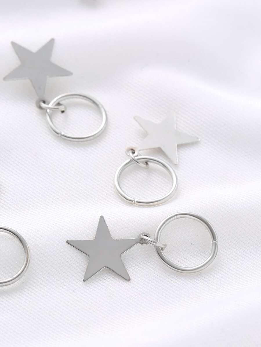 Star Shaped Hair Ring Set